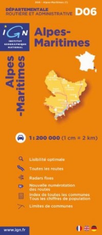 D06 Alpes-Maritimes 1/200.000