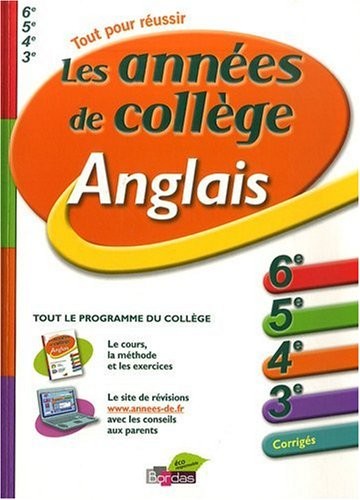 Anglais : Les années de collège