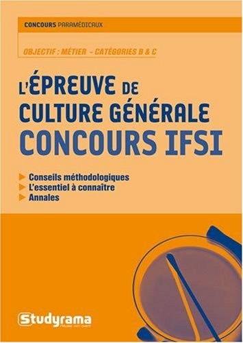 L'épreuve de culture générale Concours IFSI