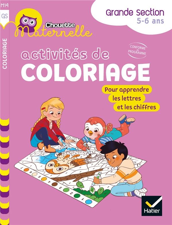 Chouette maternelle Activités de coloriage GS