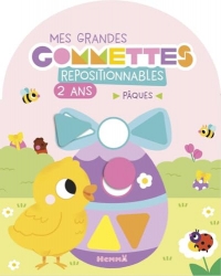Mes grandes gommettes - Pâques - livre de gommettes repositionnables - 2 ans - livre activités - gommettes
