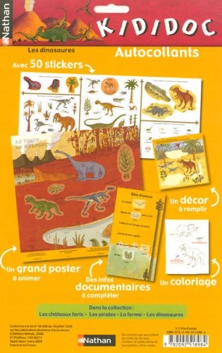 AUTOCOLLANTS KIDIDOC DINOSAURE