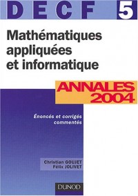 DECF, numéro 5 : Mathématiques appliquées et informatique
