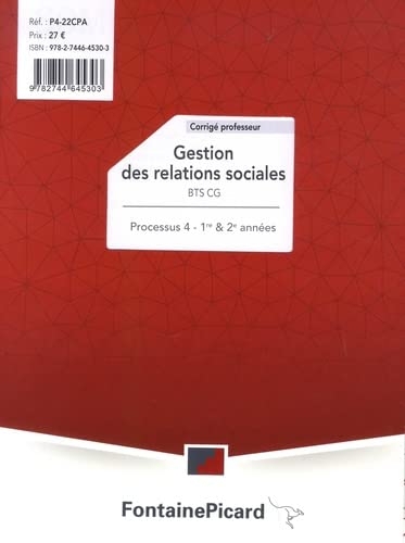 Gestion des relations sociales BTS CG Processus 4 - 1ere et 2e années: Corrigé professeur