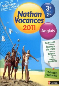 Nathan vacances - anglais de la 3e vers la 2e