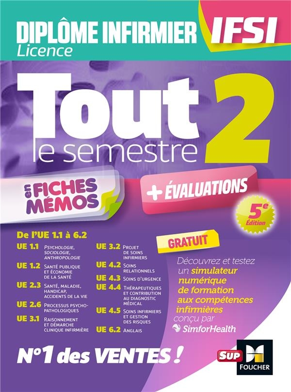 Tout le semestre 2 en fiches mémos - DEI IFSI : Révision et entraînement