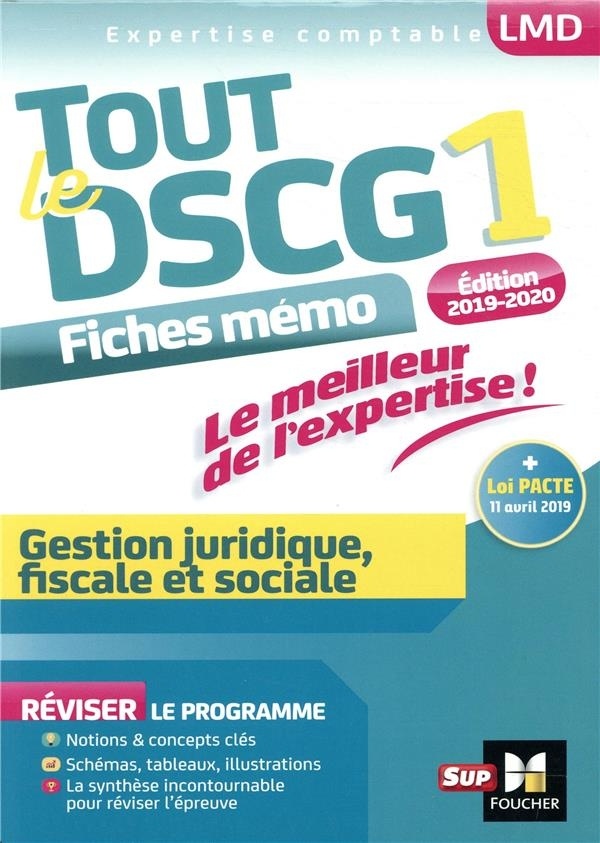 Tout le DSCG 1 - Gestion juridique fiscale et sociale - 3e édition - Révision