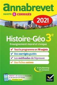 Annales du brevet Annabrevet 2021 Histoire-géographie EMC 3e