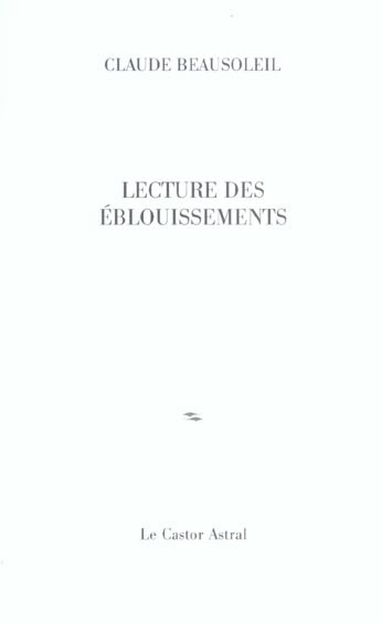 Lecture des éblouissements
