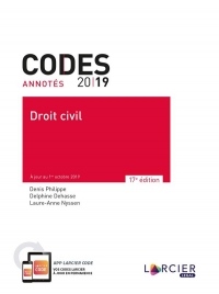 Code annoté - Droit civil 2019: À jour au 1er octobre 2019