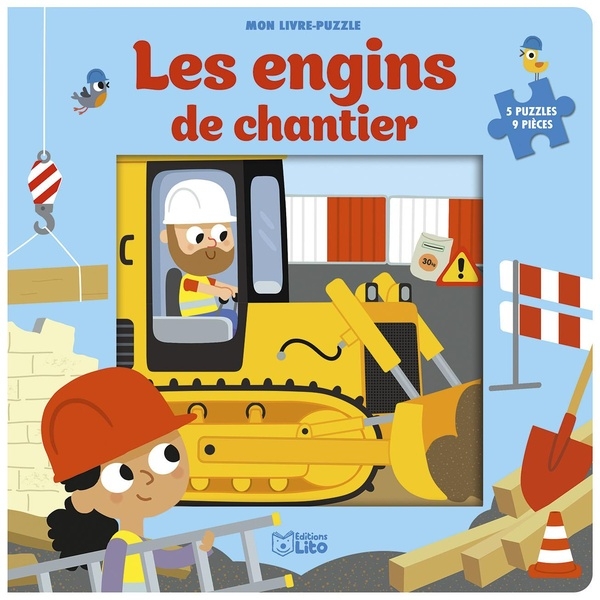Livre puzzle 9p engins chantie