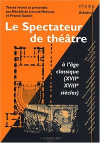 Le spectateur de théâtre à l'âge classique (XVIIe-XVIIIe siècle)