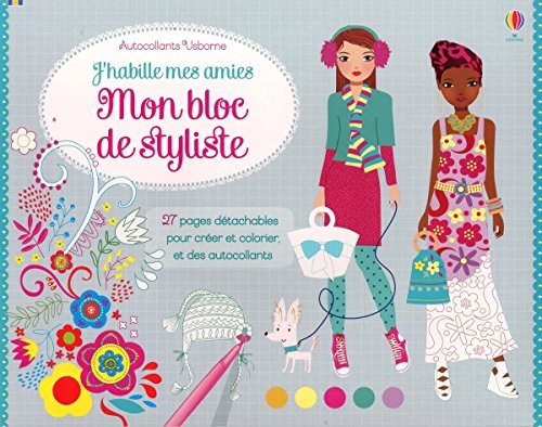 J'habille mes amies - Mon bloc de styliste - Autocollants Usborne