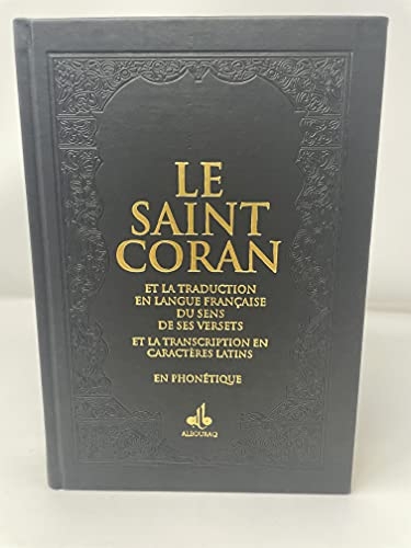 Saint Coran (17 x 24 cm) PhonEtique (fr/ar/phonEtique) - Couverture Daim Noir