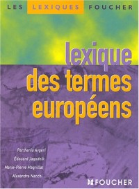 Lexique des termes européens