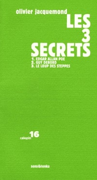 Les 3 secrets : Edgar Allan Poe, Guy Debord, Le loup des steppes