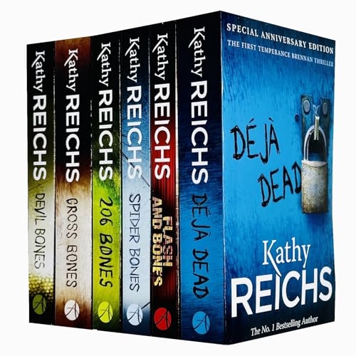 Temperance Brennan Series 6 Books Collection Set By Kathy Reichs (Deja Dead, Flash and Bones, Spider Bones, 206 Bones, Cross Bones & Devil Bones) [9789124346065]