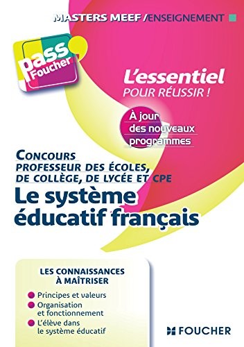Le système éducatif français - 2015-2016 - Concours Enseignement - Masters MEEF