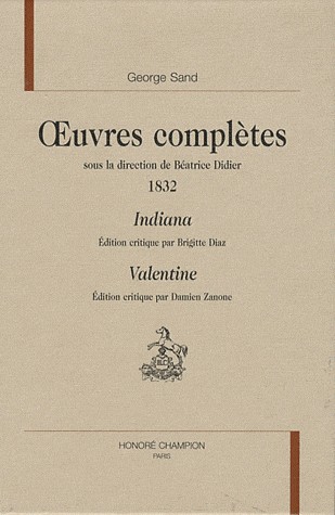 Indiana. ed. Brigitte Diaz. Valentine. ed. Damien Zanone