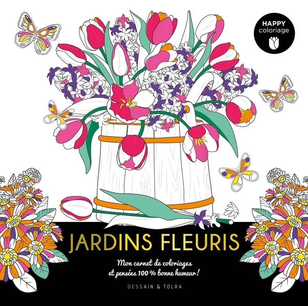 Happy-coloriage Jardins fleuris