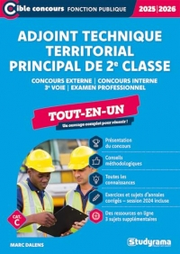 Adjoint technique territorial principal de 2e classe – Tout-en-un (Concours 2025-2026): Concours externe – Concours interne – 3e voie – Examen professionnel