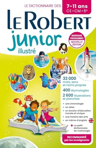 Dictionnaire Le Robert junior illustré - 7/11 ans - CE-CM-6e - Nouvelle édition