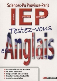 Testez-vous en anglais : IEP Sciences-Po Province-Paris