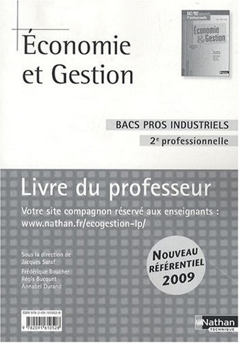 Économie & Gestion - 2e Bac Pro Industriels