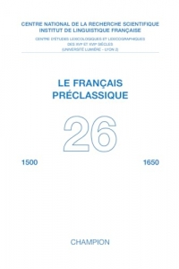 Revue Le Français préclassique N° 26