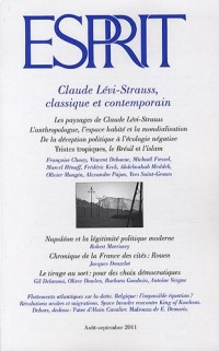 Esprit, N° 377, août-septemb : Claude Lévi-Strauss, classique et contemporain