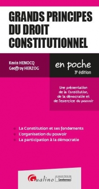 Grands principes du droit constitutionnel, 3ème édition: Une présentation des notions de Constitution, de démocratie et d'exercice du pouvoir