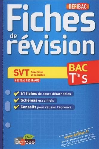DEFIBAC FICHES SVT TERM S