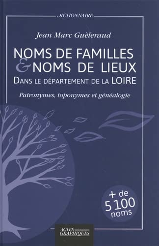 Noms de familles et noms de lieux dans le département de la Loire: Patronymes, toponymes et généalogie