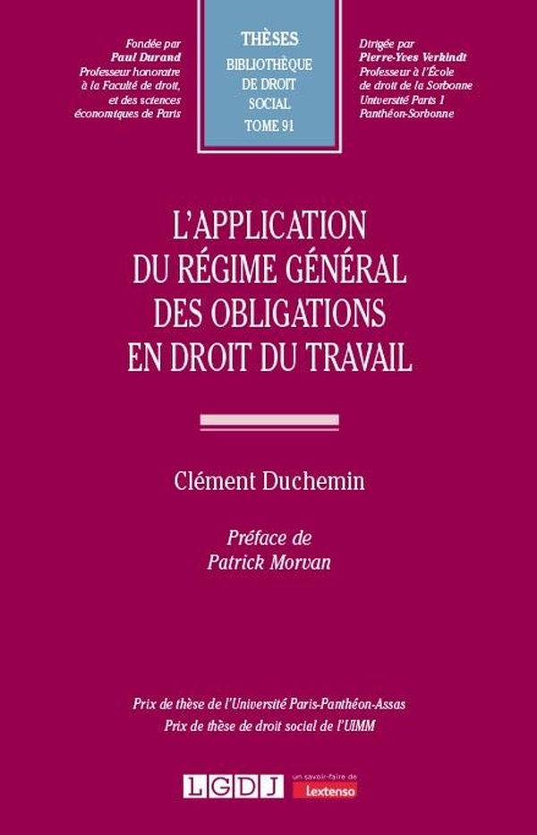 L’application du régime général des obligations en droit du travail (91)