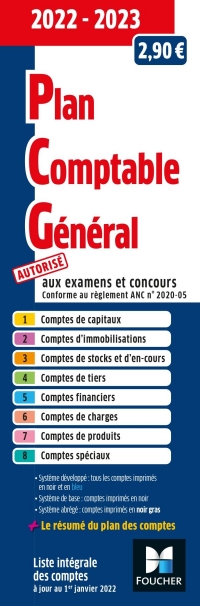 Plan comptable général - PCG - 2022-2023