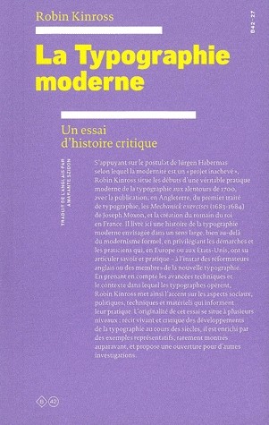 La Typographie moderne : Un essai d'histoire critique