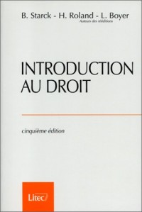 Introduction au droit (ancienne édition)