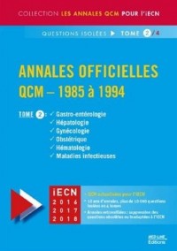 Annales officielles QCM 1985 à 1994 : Tome 2