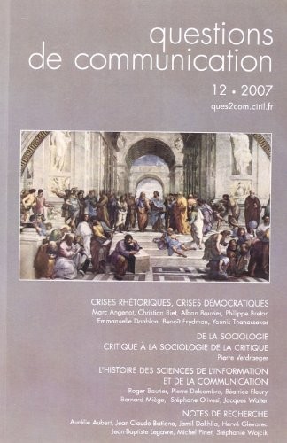 Questions de Communication, N 12/2007