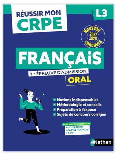 Réussir mon CRPE - Français Admission concours L3 oral 2027-2028