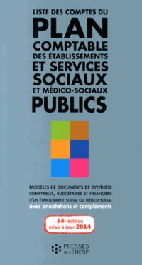 Liste des comptes du plan comptable des établissements et services sociaux et médico-sociaux publics