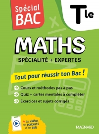 Spécial Bac Maths Tle 2026: Cours complet, méthode, exercices et sujets pour réussir l'examen