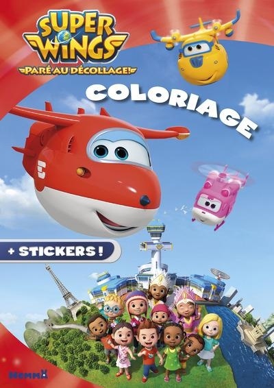 Super Wings - Coloriage avec stickers