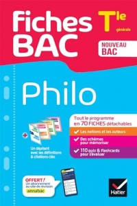 Fiches bac Philo Tle - Bac 2024: tout le programme en fiches de révision détachables