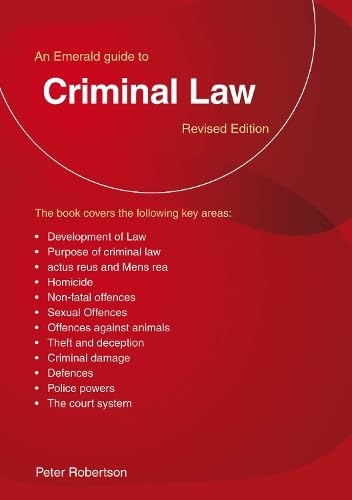An Emerald Guide To Criminal Law: Revised Edition [9781802362374]