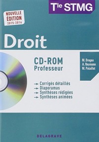 Droit Tle STMG : Professeur 2015 (1Cédérom)