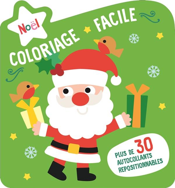 Pére Noël coloriage facile
