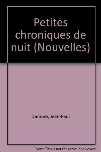 Petites chroniques de nuit