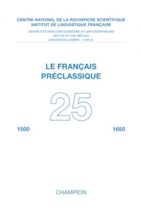 Revue Le Français Préclassique n°25 - 2023