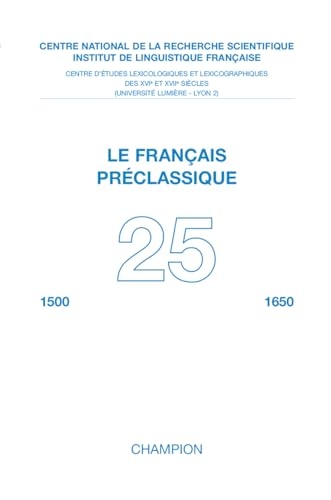 Revue Le Français Préclassique n°25 - 2023